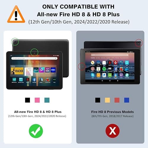 MoKo Case Fits All-New H D 8 inch Tablet (12th Generation/10th Gen, 2024/2022/2020 Release), PU Leather Trifold Stand Cover with Translucent Frosted Backshell with Auto Wake/Sleep, Light Yellow thumbnail 2