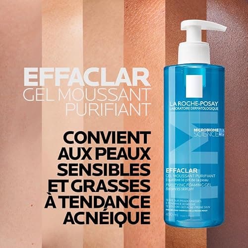 La Roche-Posay Effaclar Gel Moussant Purifiant, Nettoie en douceur & Matifie, Formule Sans Savon, pH physiologique, Pour Peaux Grasses à Tendance Acnéique, 400ml thumbnail 10