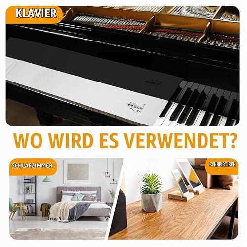 Schutzhülle für Klaviertastatur für 88 Tasten, Stretch-Abdeckung für elektronisches Piano, Universal Passform, Mikrofleece, Staubdicht und Schmutzabweisend, Ideal für Musikinstrumente (Grau) thumbnail 6