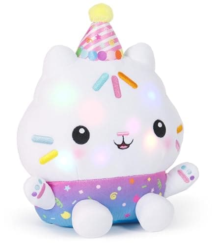 Gabby's Dollhouse Celebrations, Sprinkle Party Cakey Cat Plush, 10-Inch Interactive Stuffed Animal with Sounds, Kids Toys for Girls & Boys Ages 3+ thumbnail 8