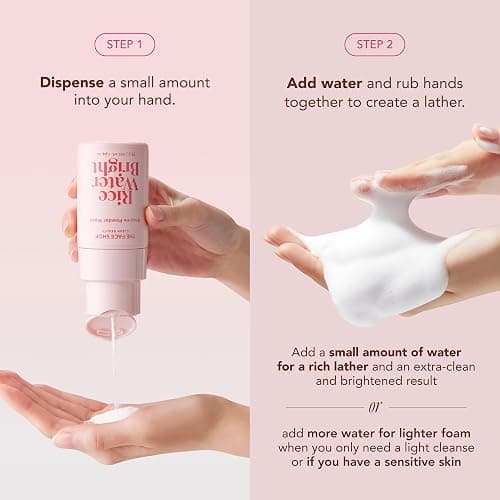 The Face Shop Rice Water Bright Enzyme Powder Wash, Gentle Exfoliating Cleanser with AHAs, Radiant skin, Rice Polish for Face, Korean Skin Care 55g / 1.94 oz thumbnail 6
