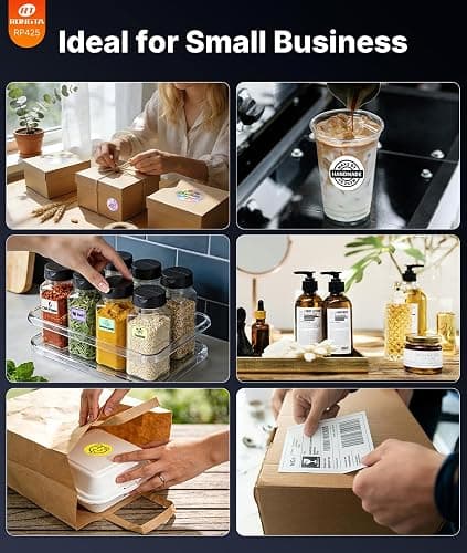 Rongta Bluetooth Shipping Label Printer, Wireless 4x6 Thermal Label Printer for Shipping Packages, Support Android, iPhone, Widely Used for Amazon, Shopify, Etsy, UPS, Black thumbnail 8