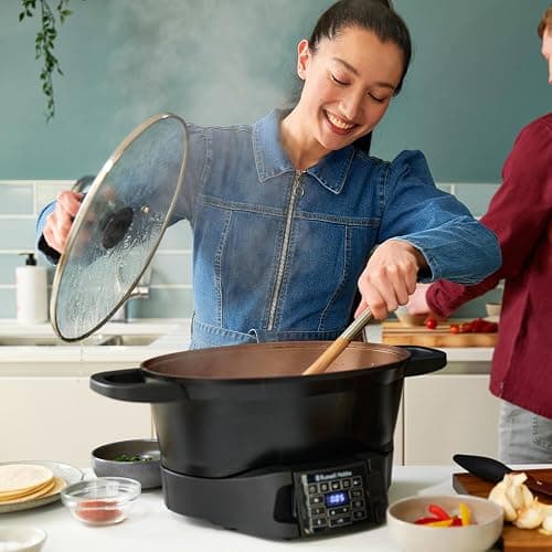 Russell Hobbs Good-to-Go 6.5L Electric Multicooker, 8 Functions, 750W | 8 Digital Cooking Functions Including Sear, Slow Cook, Steam, Boil, Keep Warm, Roast, Dishwasher Safe Parts thumbnail 9