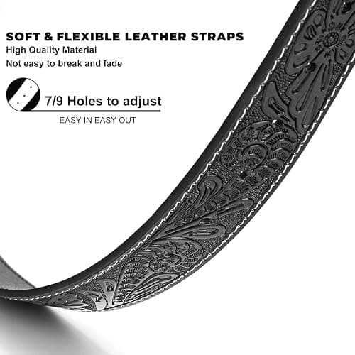 BELTROAD Western Leather Belt Strap for Men Women Cowboy Cowgirl Leather Mens Belts for Jeans Birthday Christmas Belt Gifts thumbnail 4