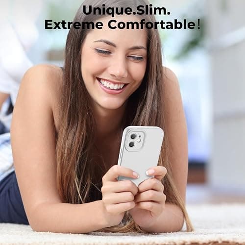 SUPFINE Designed for iPhone 11 Case,Premium Liquid Silicone with [Soft Anti-Scratch Microfiber Lining][Upgraded Camera Protection] Slim Shockproof Protective Phone Case for Men Women Girls,White thumbnail 7