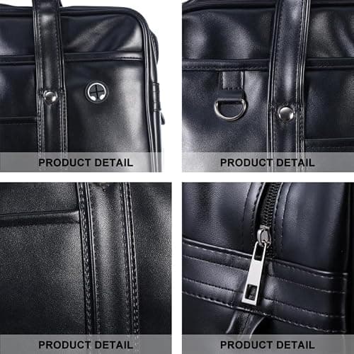 CALLARON Japanese School Bag Large Pu Shoulder Briefcase Tote for Women Men Waterproof Messenger Bag with Laptop Compartment Lightweight Crossbody Purse 15.74X10.23X4.72 Inch thumbnail 6