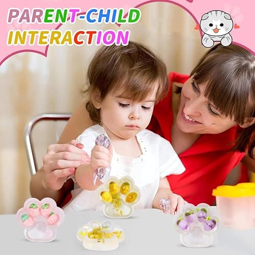 3 Pcs Cat Paw Squishy, Taba Squishy Paw kit for Stress Relief, Fruits Taba Cat Paw Squishys, Fufu Squishys, Squeeze Toys, Soft Fidget Toys Adorable for Kids & Adults Party Gifts thumbnail 4