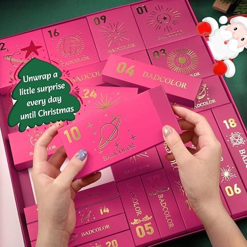 Makeup Advent Calendar 2026, 24 Days Christmas Countdown Calendar Gift Kit, Xmas Holiday Festival Cosmetic Makeup Set with 24 Full Makeup Surprises for Women, Teen Girls & Beauty Lovers thumbnail 5