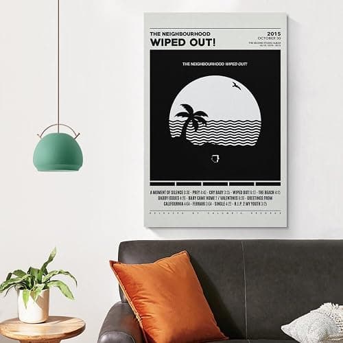 ZANLIART The Neighborhood Wiped Out Album Cover Canvas Print Music Poster for Room Aesthetic Unframe-style20x30inch(50x75cm) thumbnail 5