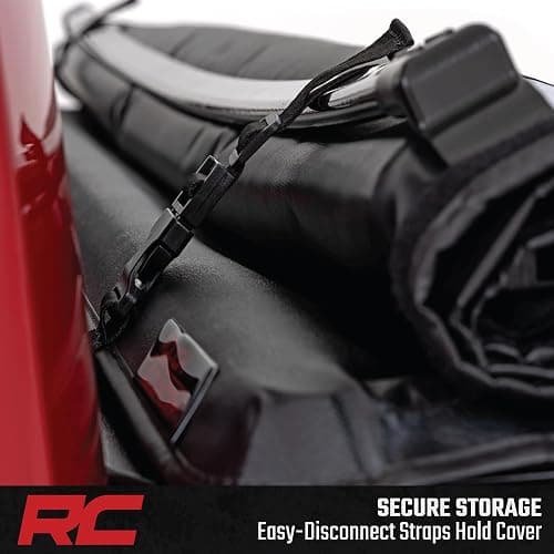 Rough Country Soft Roll Up Truck Bed Tonneau Cover for Toyota Tacoma (2024-2025) - Fits 5' (60") Bed, Weather-Resistant Roll Up Bed Cover thumbnail 6