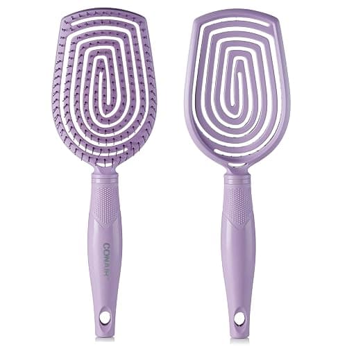 Conair Scalp Care Detangling hairbrush - Curly Hair Brush - Scalp Massager - hairbrushes for women & men - detangler for all lengths - can use wet or dry - Paddle - Image 1