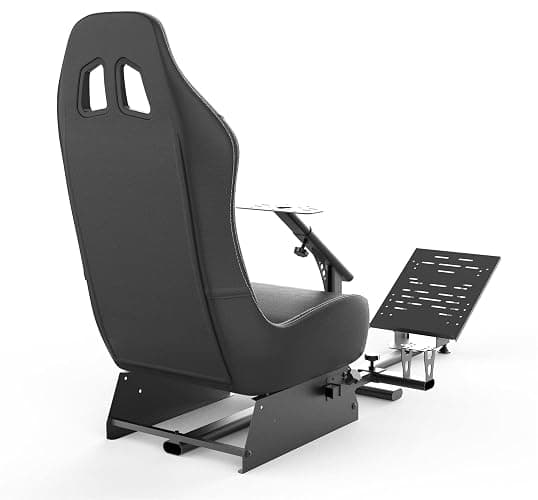 Cirearoa Gaming Chair Driving Cockpit Racing Wheel Stand with seat for All Logitech G923 | G29 | G920 | Thrustmaster | Fanatec Wheels | Xbox One, PS4, PC Platforms (Black/Black) thumbnail 6