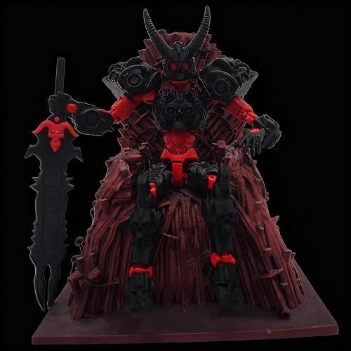 T13 3D Action Figure Set (Assembly Completed), 3D Printed Multi-Jointed, Dummy Titan 13 Action Figures, Multi-Articular Lucky Robot Nova T-13,Desktop Decorations for Game Lovers Toys(Black Red) thumbnail 7