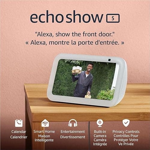 Amazon Echo Show 5 (newest model), Smart display with deeper bass and clearer sound, Designed for Alexa+, Glacier White thumbnail 7