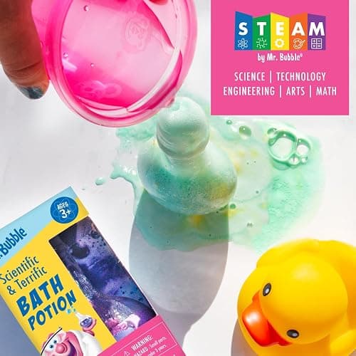Mr. Bubble Kids Original Bath Bomb Potions - Colorful Fizzy Fun - Cool Foam and Bubble Science Beaker Bath Toys (Pack of 4) thumbnail 3