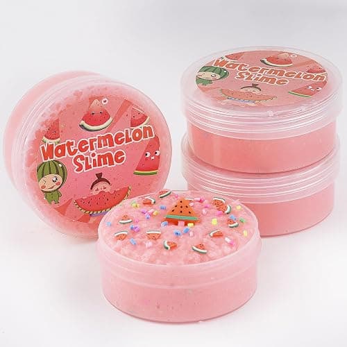 Watermelon Pink Snow Fizz Slime - Non-Sticky Crunchy Slime Sensory Toys for Kids' Parties & Gifts thumbnail 5