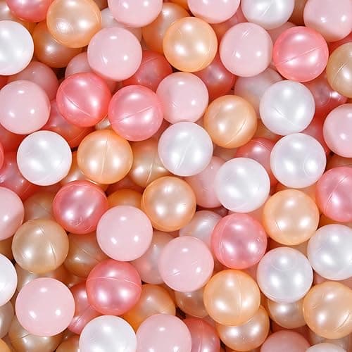 Heopeis Ball Pit Balls Pack of 100 200 500 - Star and Round Set BPA Free Phthalate Free Non-Toxic Crush Proof Play Balls Soft Plastic Balls for Toddlers Baby Kids Birthday Pool Tent Party thumbnail 7