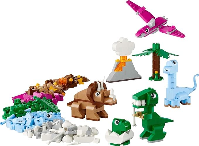 LEGO Classic Creative Dinosaurs Set, Building Toys for Kids, Assorted Bricks for Imaginative Play, Includes T. Rex, and Triceratops Dino Figures, Birthday Gift for 5 Plus Year Old Boys and Girls 11041 thumbnail 11