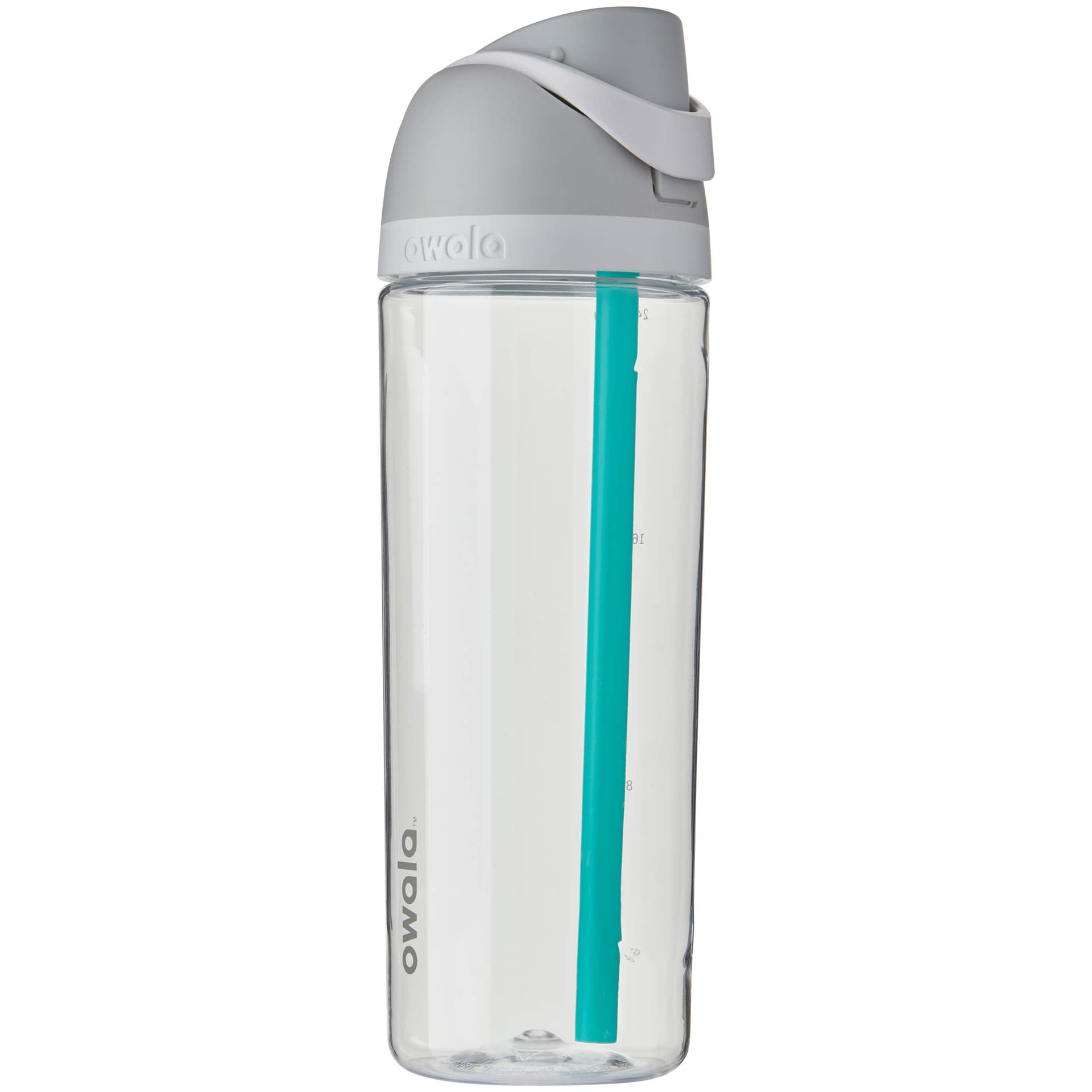 Owala FreeSip Clear Tritan Plastic Water Bottle with Straw, BPA-Free Sports Water Bottle, Great for Travel, 25 Oz, Shy Marshmallow - Image 1