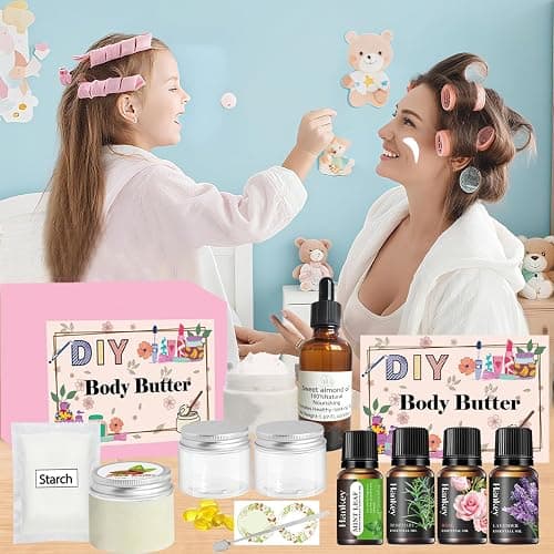 DINGTU Body Butter Making Kit- Shea Butter Lotion Making Kit, DIY Crafts for Adults with Coconut Oil, Organic Shea Butter Natural Whipped Coconut Oil Body Butter Maker Skin Care Gifts for Women thumbnail 3
