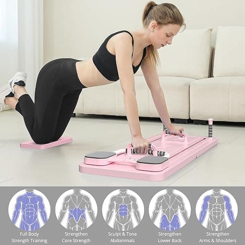 JANUA Pilates Board - Pilates Reformer Set, Multi-Purpose Foldable Pilates Reformer Board for Home, 5 in 1 Pilates Sliding Board thumbnail 3