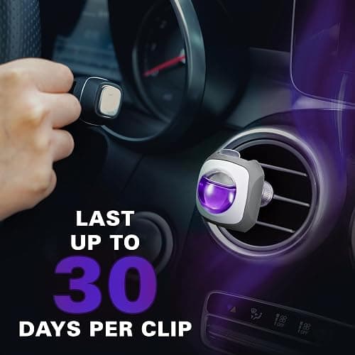 Air Jungles Lavender Scent Car Air Freshener Clip, 6 Vent Clips, 4ml Each, Long Lasting Air Freshener, Up to 180 Days Car Refresher Odor Eliminator thumbnail 6