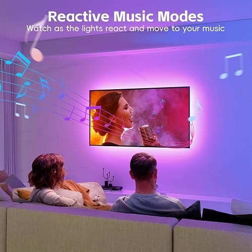 Easeking LED Lights strip for Bedroom, 50ft LED Strip Lights Indoor with Bluetooth and IR Remote,450 LEDs Smart Music Sync RGB LED Light strips,Led Lights for Bedroom Party Home Decor(2 Rolls of 25ft) thumbnail 8