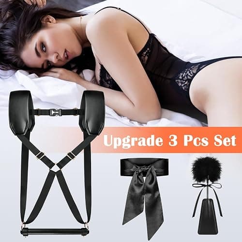 Sex Bondage BDSM Kit Couples Sex Toys, TAJIAWEY Adjustable Lover's Doggy Style Strap Sex Harness Restraint Device, BDSM Restraints Set for SM Game Play Sex Things for Couples Kinky thumbnail 2