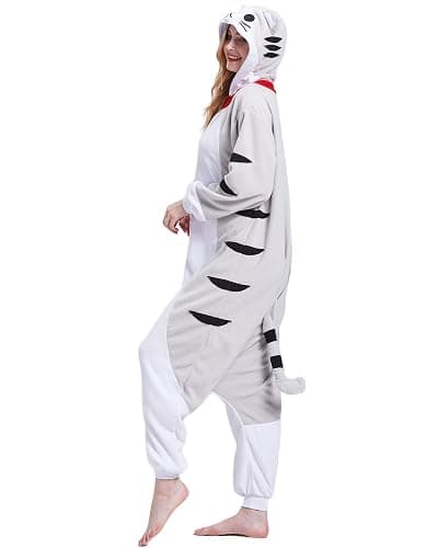 QUERITU Adult Onesie Pajamas - Unisex Halloween Animal Cosplay Costume Sleepwear - Comfy One-Piece Suit for Men & Women thumbnail 4