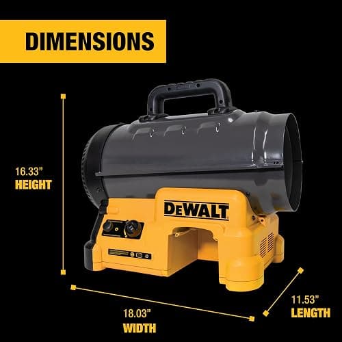 DEWALT 70000-BTU Outdoor Portable Forced Air Propane Heater thumbnail 3
