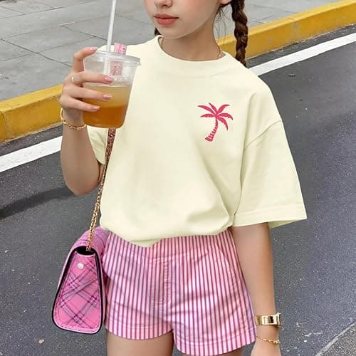 Girls Cute Graphic Tees Kids Hawaiian Beach Shirts Meet Me at The Ocean Shirts Toddler Oversized Tshirt Summer Tops thumbnail 6