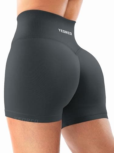 YEOREO Workout Shorts Womens Butt Lifting 4.5" Seamless Hidden Scrunch High Waist Gym Tummy Control Christiy Biker Shorts thumbnail 8