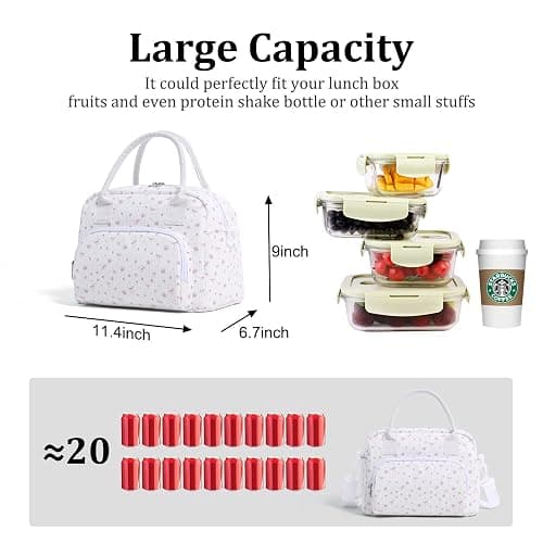 MEXS Insulated Lunch Bag for Women Men Large Reusable Lunch Box Adult Leakproof Portable Cooler Tote Bags for Work Picnic thumbnail 2