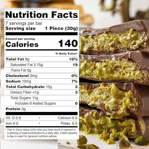 Authentic Mini Dubai-Style Chocolate Bar | 3.36 oz of Luxurious Middle Eastern Indulgence | Premium Milk Chocolate, Golden Kadayif Crisps, Velvety Tahini & Hand-Harvested Pistachios – Imported from Turkey thumbnail 2