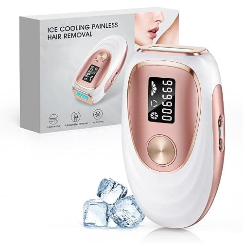 Haarlosy IPL Laser Hair Removal Device for Women and Men, Ice Cooling Painless Hair Remover Machine for Salon Quality Long Lasting Results at Home, for Face, Bikini Line, Armpit, Leg, Body, Pink - Image 1