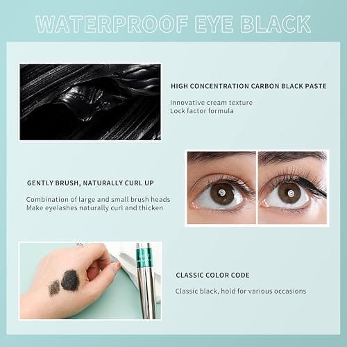 2 in 1 Mascara 5x Longer Waterproof Lash Cosmetics Natural Lengthening and Thickening Effect No Clumping Superstrong Magic 4d Silk Fiber for Vibely Mascara Makeup thumbnail 4
