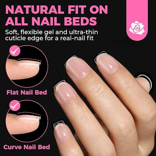 UNA GELLA Square Nail Tips Extra Short 504pcs Fake Nails Pre-shaped | XS Short Square Press on Nails Gel Tips Full Cover Acrylic Nails False Nails for DIY Salon 12 Sizes thumbnail 4