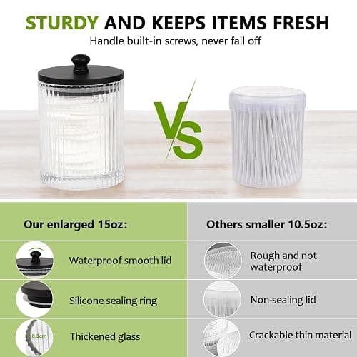 Glass Bathroom Jars thumbnail 6