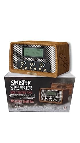 Sinister Speaker Spirit Box – Dual EVP Recorder & Bluetooth Ghost Box | Paranormal Activity Detector with AM/FM/SW Sweep | Vintage-Inspired Design - Image 1