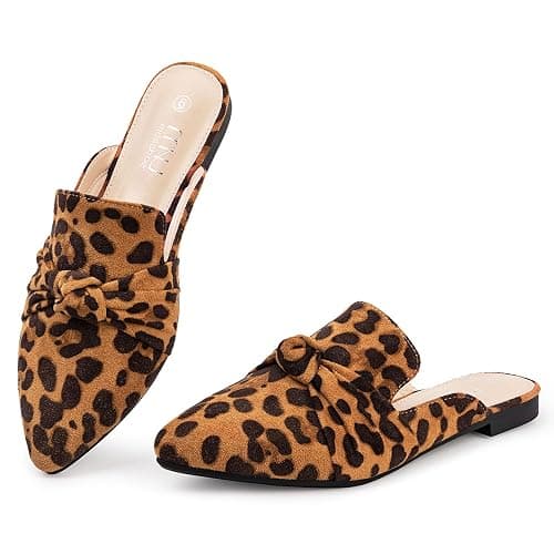 MUSSHOE Mules for Women Flats Comfortable Pointed Toe Slip on Women Mules Flats… - Image 1