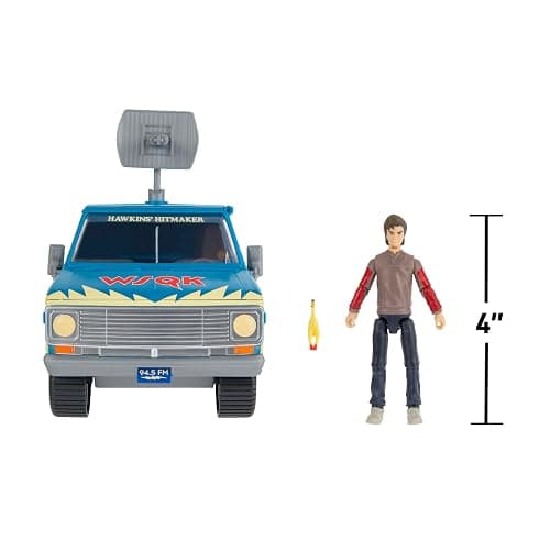 Stranger Things WSQK Van Playset - 8-Inch Vehicle with Lights and Sounds plus 4-Inch Figure with Accessories thumbnail 2