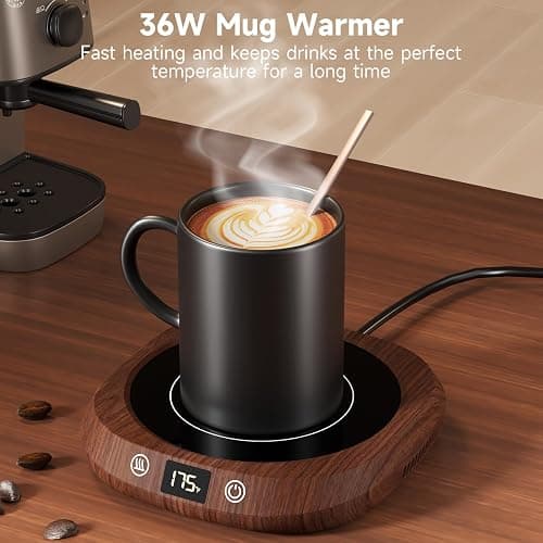 Coffee Mug Warmer - Coffee Cup Warmer for Desk Auto Shut Off, Smart Electric Candle Warmer Beverage Warmer for Coffee, Tea, Water, Milk and Coco, 5 Temperature Settings & 1-12H Timer thumbnail 3