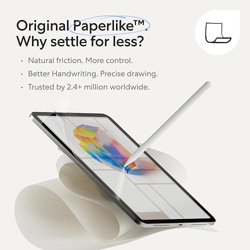 Paperlike® 3 Screen Protector (2x) for iPad Air 13 inch (M4 / M3 / M2) & iPad Pro 13 inch (M5 / M4) – True Paper-Feel, Bubble-Free Install (Butterfly), Protects Pencil Tip thumbnail 3