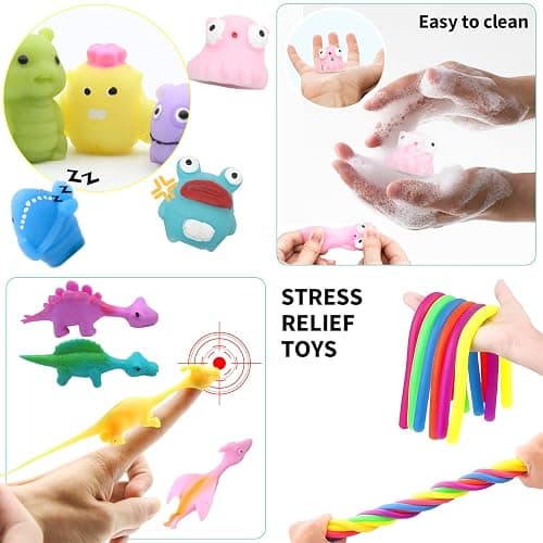 SINZUX Fidget Toys Pack, 50 Pcs Sensory Fidget Toys Set, Stress Anxiety Relief Squishy Fidget Toy for ADHD Autism Autistic Kids Adults, Party Bag Fillers Birthday Gifts for Teen Children Adult thumbnail 5