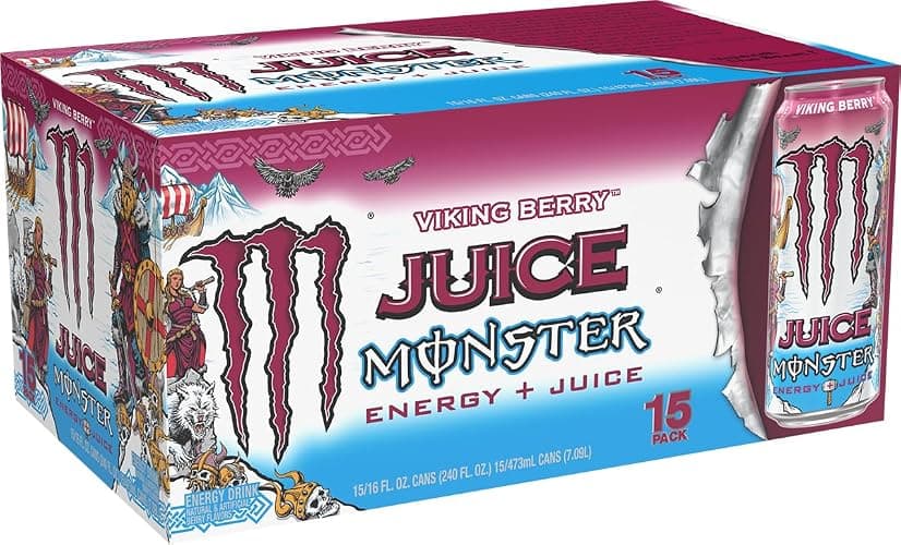 Monster Energy Juice Viking Berry, Energy + Juice, Energy Drink, 16 Ounce (Pack of 15) thumbnail 2