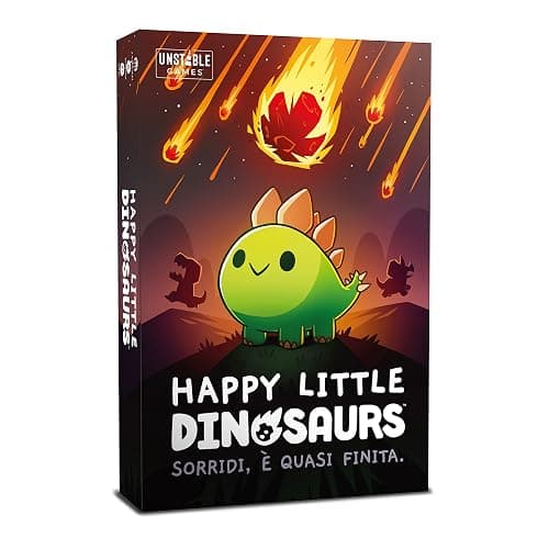 Asmodee – HAPPY LITTLE DINOSAURS – Carte da Gioco Strategico | Divertente Gioco da Tavolo Competitivo su Estinzione e Dinosauri – 2-4 Giocatori – 8+ Anni – 30-60 Minuti – Edizione Italiana - Image 1