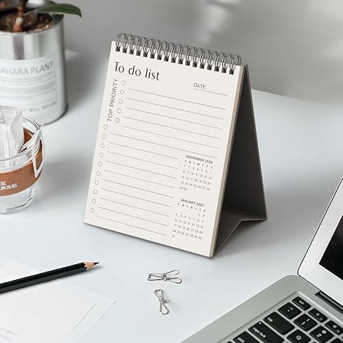 Jotsome Desk Calendar 2026-2027, Small Standing Flip Desktop Calendar | 16 Months Calendar From September 2026 to December 2027, Double-Sided Design Desk Calendar with To Do List, Easy Organizing thumbnail 8