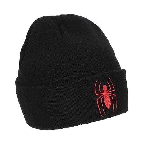 Spider-Man Spiderman Logo Embroidery Standard Cuff Acrylic Knit Beanie Cuff Beanie - Image 1