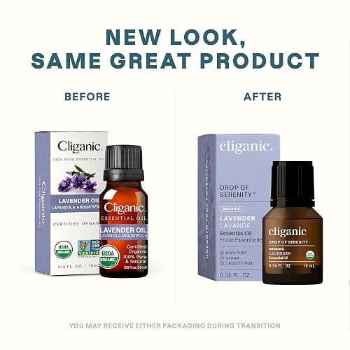 Cliganic Organic Lavender Essential Oil - 100% Pure Natural Undiluted, for Aromatherapy Diffuser | Non-GMO Verified (Packaging May Vary) thumbnail 2