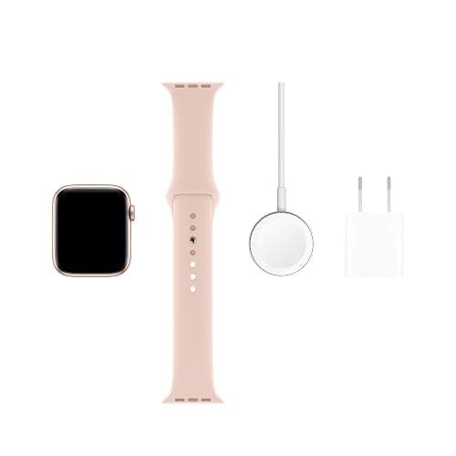 Apple Watch Series 5 (GPS + Cellular, 44MM) - Gold Aluminum Case with Pink Sand Sport Band (Renewed) thumbnail 6